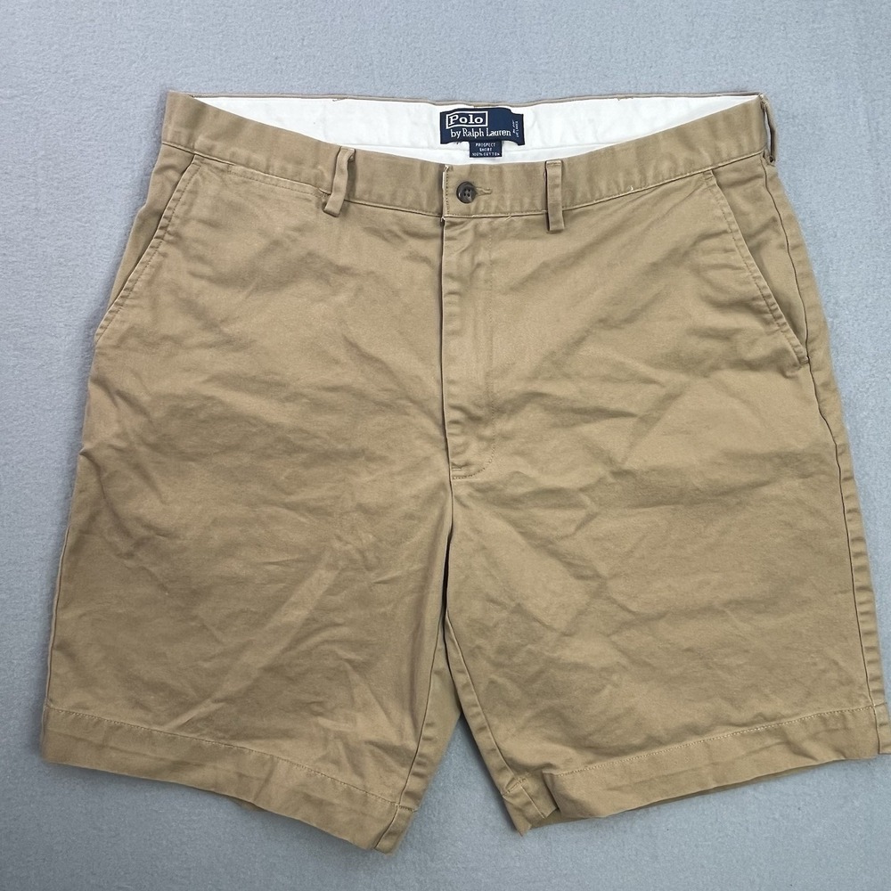 Polo Ralph Lauren Prospect Shorts Men's 36 Beige Khaki Preppy Cotton
